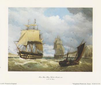 Sailing Ship - First Rate Ships off the Needles 1858 - 6