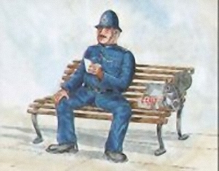 Policeman On Bench C2 Main Gallery Not Known