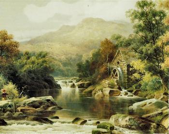 Water Wheel Print by William Henry Mander 8