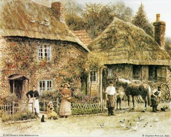 Vintage Cottage Scene - 10