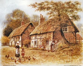 Vintage Cottage Scene - 10