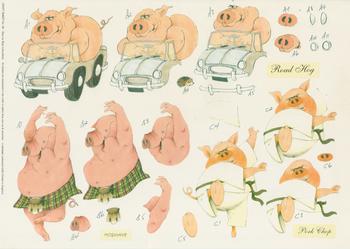 Road Hog - Hogman & Pork Chop - PIG THEMED Step by Step Sheet - 56 . -