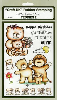 Teddies 2 - Cute Collection Rubber Stamp Sheet . *