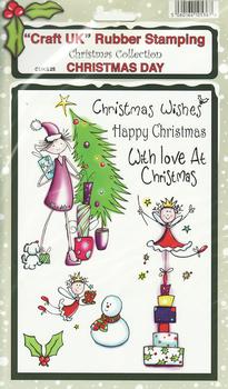 Christmas Day - Christmas Collection Rubber Stamp Sheet . *