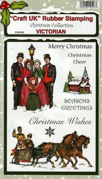 Victorian - Christmas Collection Rubber Stamp Sheet . *