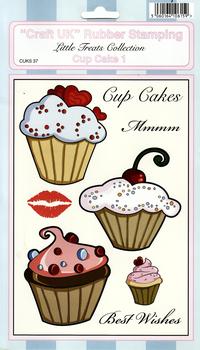 Cup Cake 1 - Little Treats Collection Rubber Stamp Sheet *