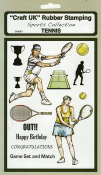 Tennis - Sports Collection Rubber Stamp Sheet . *