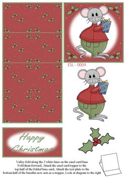 Merry Christmas Doormouse Easel Sheet n papertole.co.uk