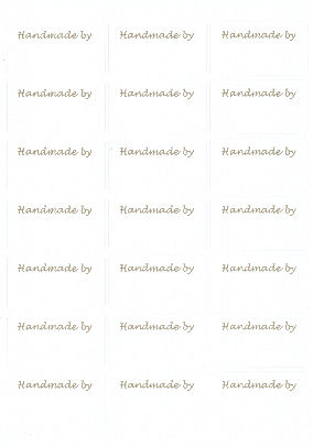 SELF ADHESIVE 'HANDMADE BY' LABELS  Accessories £1.99 BEST PRICE