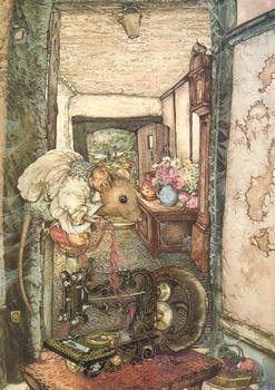 ** Harvest Mouse The Sewing Machine ** by Jane Pinkney size Excluding Border 8.2