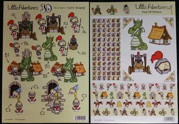 Alphabet DRAGON KNIGHT & RAPUNSEL themed Die Cut Sticker & 3D Sheet 467 468 . -