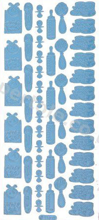 NEW BORN / NEW BABY / BOY / ** BLUE PEEL OFF - 2 Peel Off Stickers Le Suh