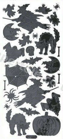 HALLOWEEN - BLACK PEEL OFF - Witches - Ghosts - Pumpkins 14 - OUT OF STOCK Peel Off Stickers Le Suh