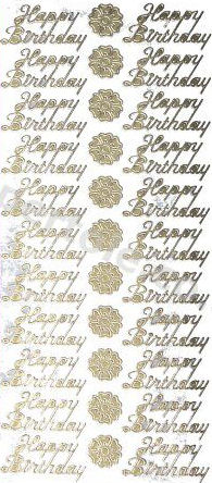 Happy Birthday GOLD - 52  - OUT OF STOCK Peel Off Stickers Le Suh