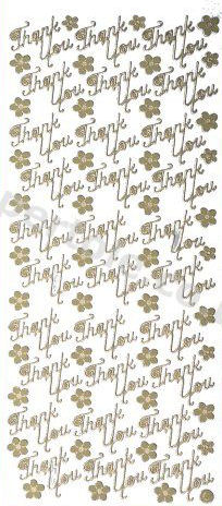 Thank you -- GOLD PEEL OFF STICKERS -- by Starform ***  59 Peel Off Stickers Le Suh