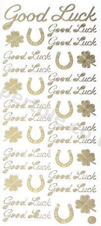 Good Luck - GOLD - PEEL OFF - - by Starform ***   63 Peel Off Stickers Le Suh