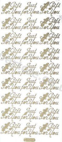 A Gift For You - Just For You -- GOLD - PEEL OFF - - by Starform *** 66 Peel Off Stickers Le Suh