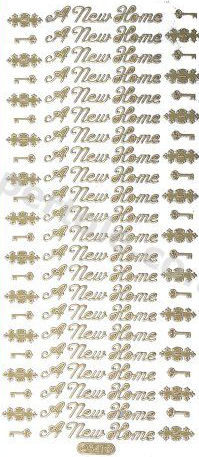 A New Home / Key /  GOLD -- PEEL OFF --STICKERS -- by Starform ***  69 Peel Off Stickers Le Suh