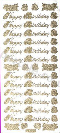 Happy Birthday   71 Peel Off Stickers Le Suh