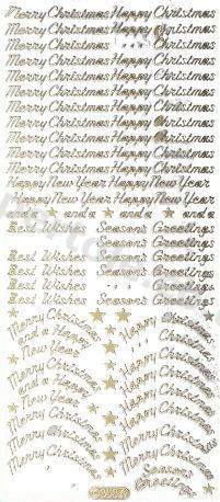 Merry Christmas - Happy Christmas   76 Peel Off Stickers Le Suh