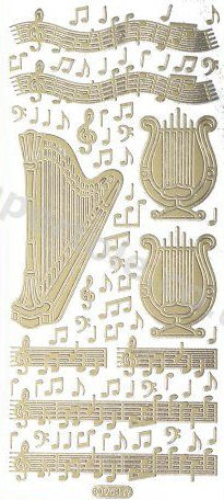 Harp and Music   127 Peel Off Stickers Le Suh