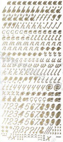 Italic lower Case Letters and Numbers   186 Peel Off Stickers Le Suh