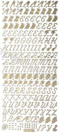 Italic Upper Case Letters   187 Peel Off Stickers Le Suh