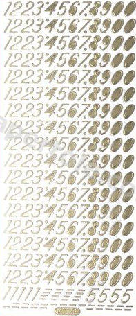 Italic Numbers   190 Peel Off Stickers Le Suh