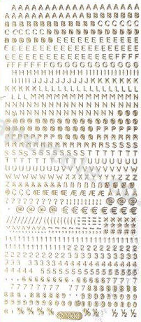 Small Font Numbers and Letters   192 Peel Off Stickers Le Suh