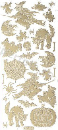 Halloween - Witches - Ghosts - Pumpkins   193 Peel Off Stickers Le Suh