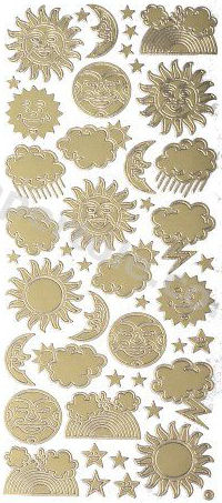 Moon - Sun - Clouds - Weather   211 Peel Off Stickers Le Suh