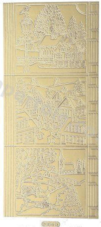 Christmas Picture 11  - Gold Peel Off - 234 - OUT OF STOCK Peel Off Stickers Le Suh