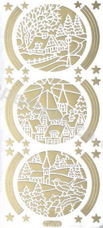 Christmas Picture 13 - Gold Peel Off -  236 OUT OF STOCK Peel Off Stickers Le Suh