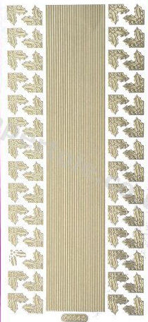 Xmas Corners and Borders 4  - Gold Peel Off - 249 Peel Off Stickers Le Suh