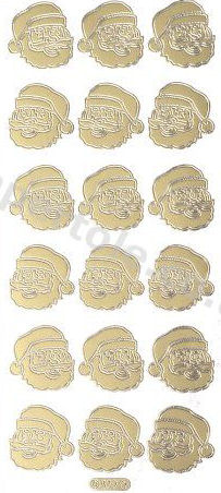 Father Christmas - Gold Peel Off -  252 Peel Off Stickers Le Suh