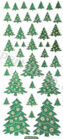 Christmas Trees - Green   263 Peel Off Stickers Le Suh