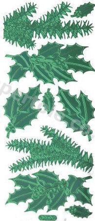 Christmas Holly - Christmas Ferns   282 Peel Off Stickers Le Suh