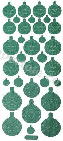 Christmas Baubles 1   283 Peel Off Stickers Le Suh