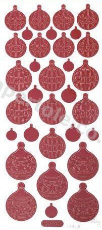 Christmas Baubles 1   329 Peel Off Stickers Le Suh