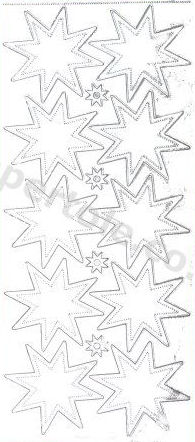 Stars Silver   357 Peel Off Stickers Le Suh