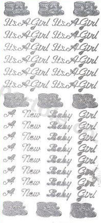 It?s a Girl - A New Baby Girl   368 Peel Off Stickers Le Suh
