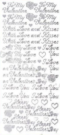 To My Valentine, Happy Valentines Day   381 Peel Off Stickers Le Suh