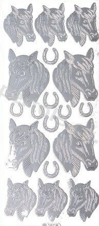 Horses Heads and Horse Shoes   395 Peel Off Stickers Le Suh