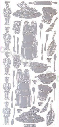 Chef - Cooking Utensils   430 Peel Off Stickers Le Suh