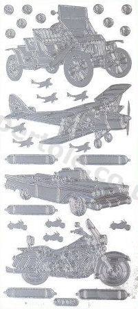 Cars - Plane - Motor Bikes   435  Peel Off Stickers Le Suh