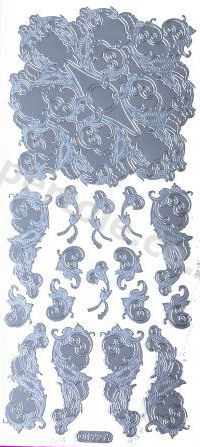 Shapes 5 -- Silver Peel Off Stickers --  486 Peel Off Stickers Le Suh
