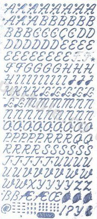 Italic Upper Case Letters   488 Peel Off Stickers Le Suh