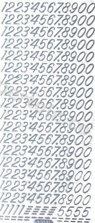 Italic Numbers   491 Peel Off Stickers Le Suh