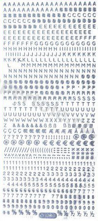 Small Font Numbers and Letters   493 Peel Off Stickers Le Suh