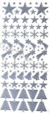 Xmas Stars - Bells - Trees   515 Peel Off Stickers Le Suh